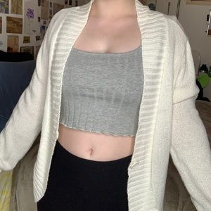 White cardigan